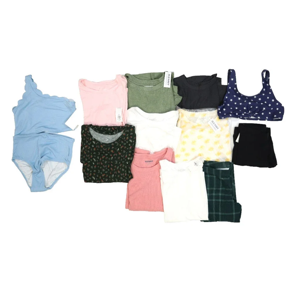 Old Navy Bulk Lot Of 12 Girls Size Medium 8 Mixed Season Tops Bottoms Shorts